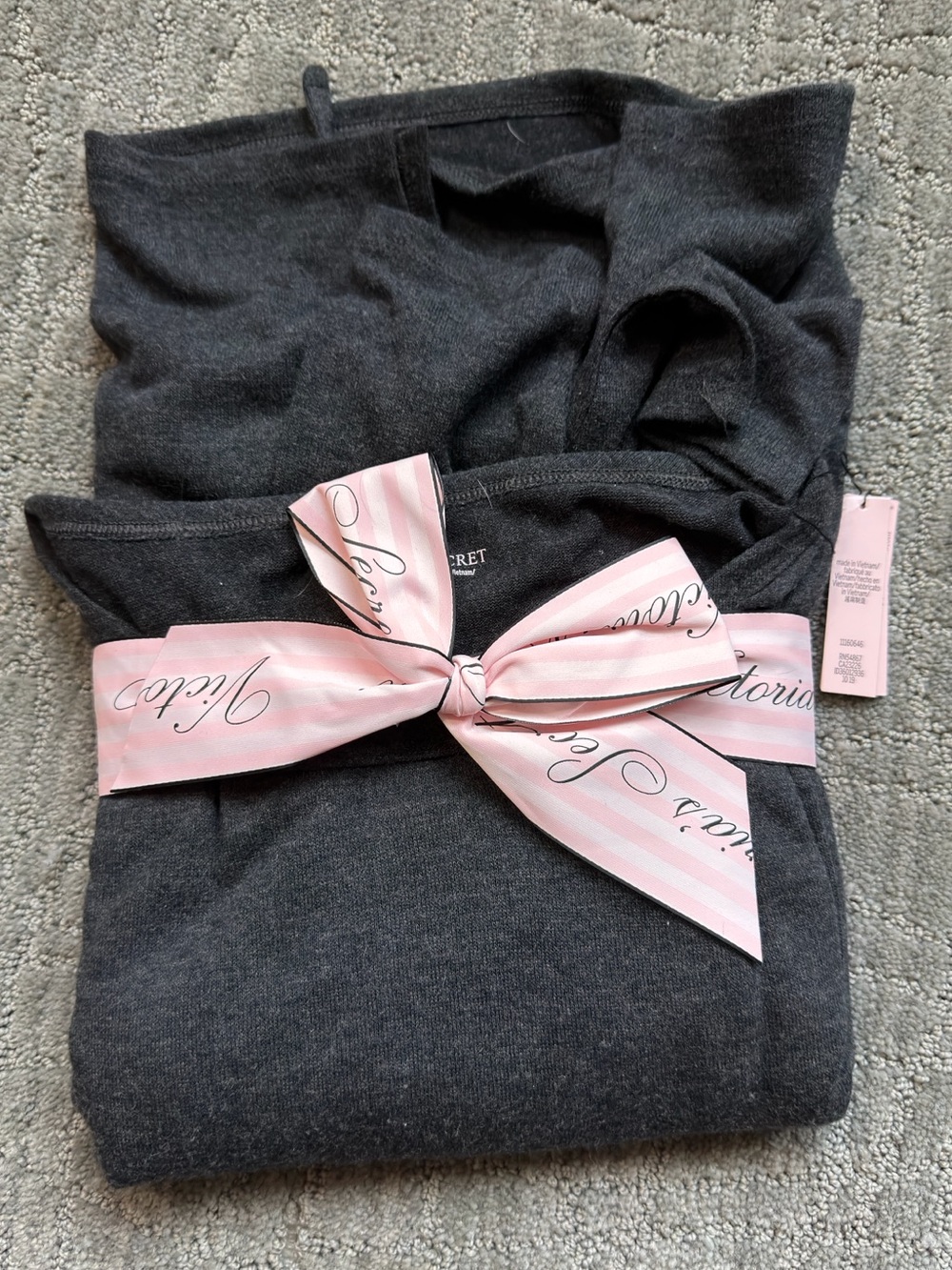 Victoria's Secret Charcoal Gray Cozy Sleep Jogger Set